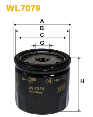 WIX FILTERS WL7079 Масляный фильтр  для CHERY  (Чери Kимо)