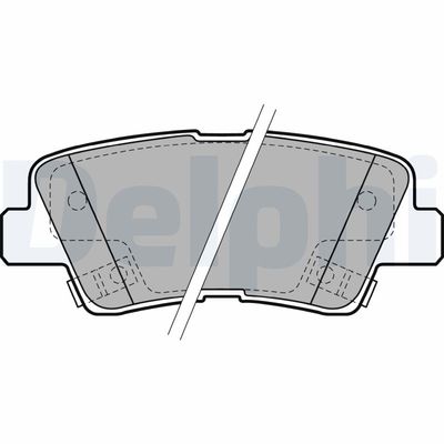 Zestaw klocków hamulcowych, hamulce tarczowe DELPHI LP2195