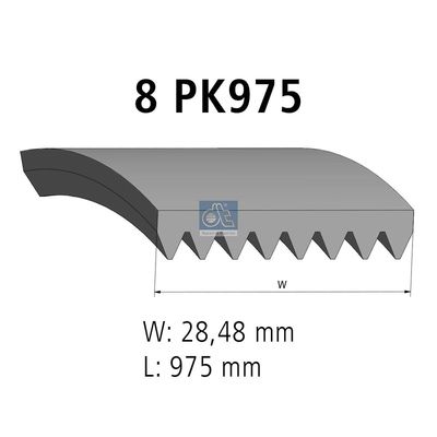 Curea transmisie cu caneluri DT Spare Parts 6421103948