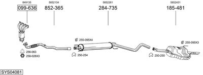 SISTEM DE ESAPAMENT BOSAL SYS04081
