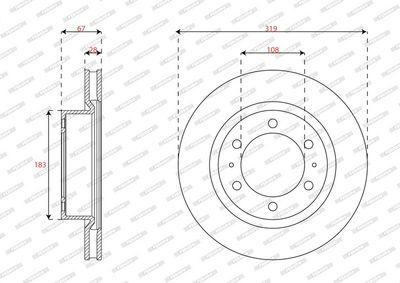 BREMSSCHEIBE FERODO DDF3082C 1