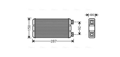 AVA QUALITY COOLING Kachelradiateur, interieurverwarming (RTA6457)