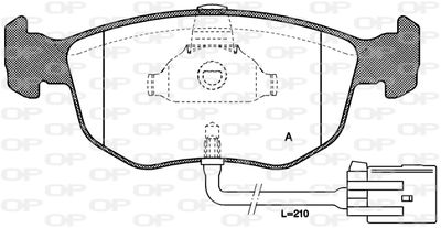 Комплект тормозных колодок, дисковый тормоз OPEN PARTS BPA0575.02 для AC COBRA