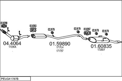 Układ wydechowy MTS PEUG41787B132645