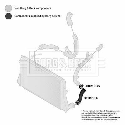 Charge Air Hose Borg & Beck BTH1224