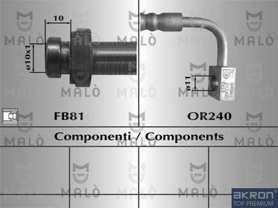 Тормозной шланг AKRON-MALÒ 81018 для FIAT FREEMONT