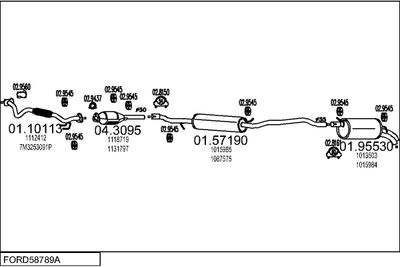 SISTEM DE ESAPAMENT MTS FORD58789A004714