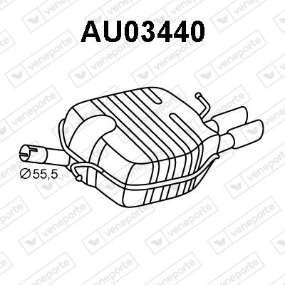 VENEPORTE AU03440 Глушитель выхлопных газов  для AUDI A5 (Ауди А5)