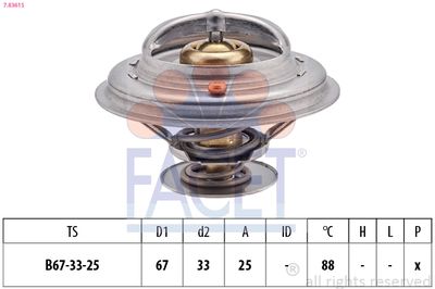 термостат, охладителна течност FACET 7.8361S