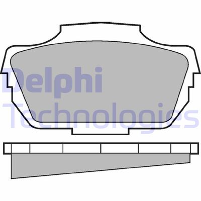 Комплект тормозных колодок, дисковый тормоз DELPHI LP27 для SAAB 95