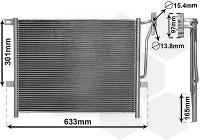 VAN WEZEL 06005203 Радиатор кондиционера  для BMW 3 (Бмв 3)