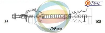 Приводной вал Multiparts 18-216160 для VW GOLF
