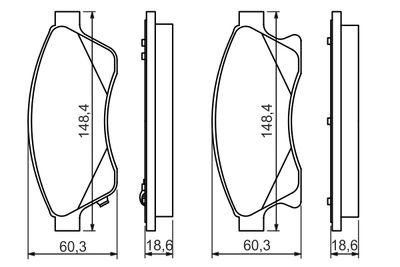 Brake Pad Set, disc brake 0 986 494 433