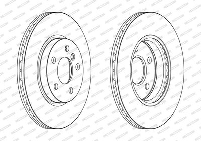 BREMSSCHEIBE FERODO DDF2613C 1