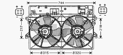 Вентилятор, охлаждение двигателя EACLIMA 33V52023 для MAZDA MPV