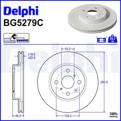 Remschijf set (2 stuks) Voor Links/Rechts past: TOYOTA AYGO X 1.0 03.22-