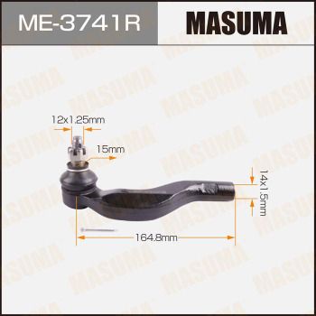 MASUMA ME-3741R Наконечник рулевой тяги  для TOYOTA BREVIS (Тойота Бревис)