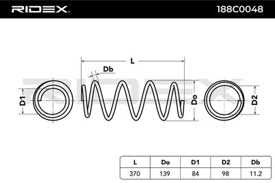 RIDEX Fahrwerksfeder (188C0048)