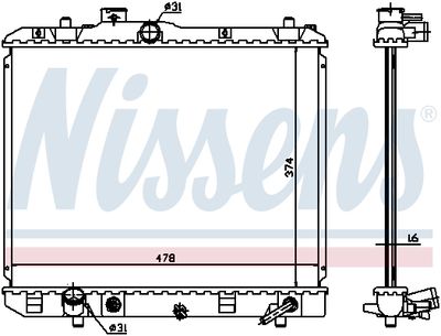 RADIATOR RACIRE MOTOR NISSENS 630706 5