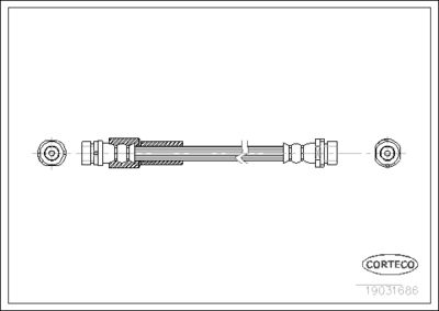Тормозной шланг CORTECO 19031686 для FORD FUSION