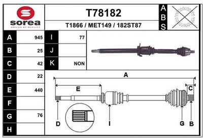 ANTRIEBSWELLE EAI T78182