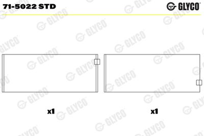 Шатунный подшипник 71-5022 STD