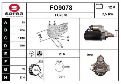 STARTER SNRA FO9078