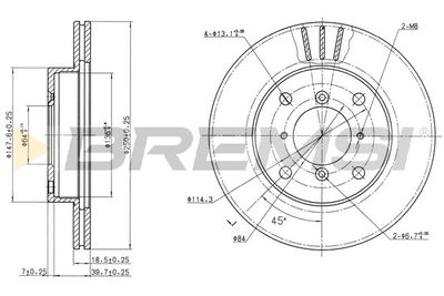 Тормозной диск BREMSI CD6400V для SUZUKI SWIFT