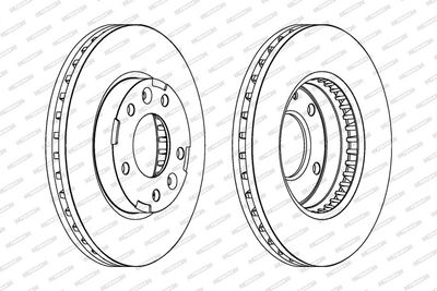 Remschijf set (2 stuks) Voor Links/Rechts past: KIA CARNIVAL I, CARNIVAL II 2.5/2.9D/3.5 08.99-06.06