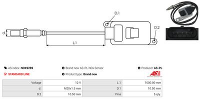 SENZOR NOX INJECTIE ADITIV AS-PL NOX9289 2