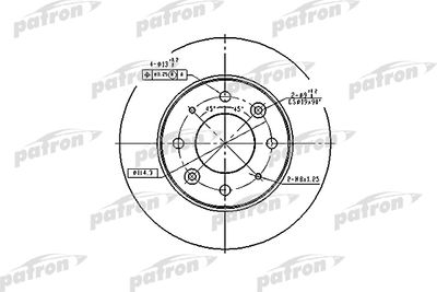 PATRON PBD4171 Тормозные диски  для KIA CLARUS (Киа Кларус)
