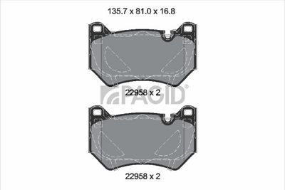 Zestaw klocków hamulcowych, hamulce tarczowe PAGID T2775N