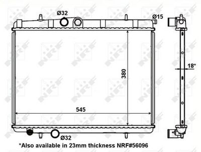 Radiator, engine cooling 56095