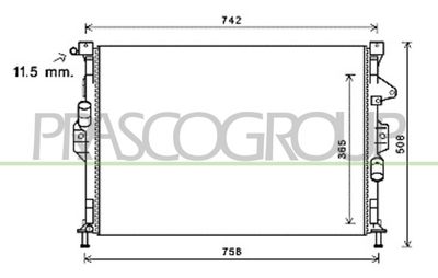 Радиатор, охлаждение двигателя PRASCO FD802R002 для FORD KUGA