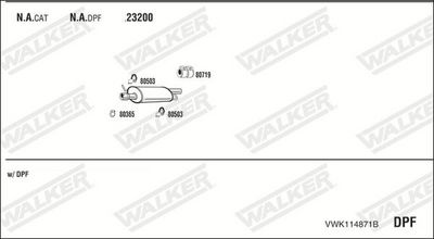 SISTEM DE ESAPAMENT WALKER VWK114871B