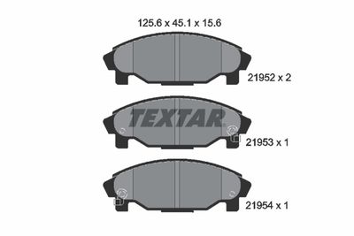 Комплект тормозных колодок, дисковый тормоз TEXTAR 2195202 для DAIHATSU GRAN