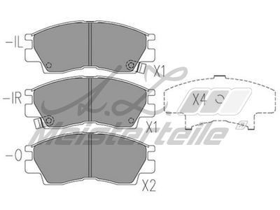 комплект спирачно феродо, дискови спирачки A.Z. Meisterteile AZMT-44-022-1905