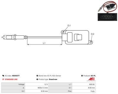 SENZOR NOX INJECTIE ADITIV AS-PL NOX9377 2