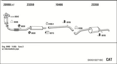 Układ wydechowy WALKER SKK019271BC
