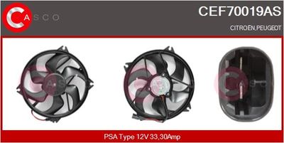 Elektromotor, větrák chladiče CASCO CEF70019AS