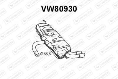 Глушитель выхлопных газов конечный VENEPORTE VW80930 для VW BEETLE