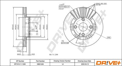 спирачен диск DR!VE+ DP1010.11.1258