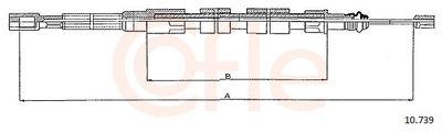 Cable Pull, parking brake 10.739