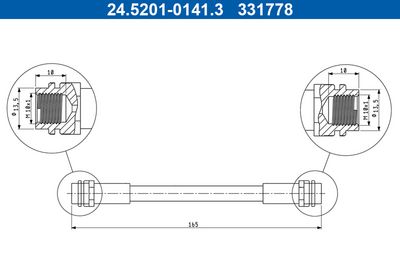 Brake Hose 24.5201-0141.3