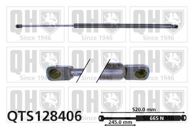 Газовая пружина, крышка багажник QUINTON HAZELL QTS128406 для NISSAN PRIMERA