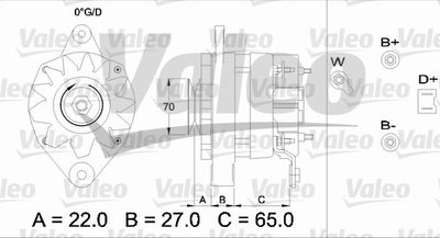 Генератор VALEO 433462 для RENAULT 25