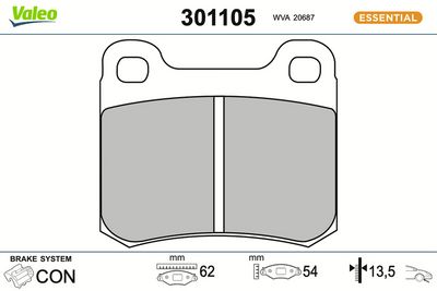 SET PLACUTE FRANA FRANA DISC VALEO 301105