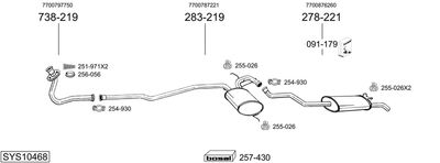 Układ wydechowy BOSAL SYS10468