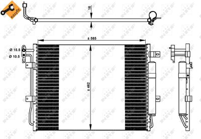 Kondensor, klimatanläggning NRF 350330