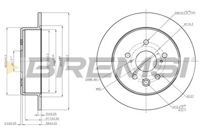 BREMSI CD7815S Тормозные диски для LEXUS IS II (_E2_) 220d (ALE20)